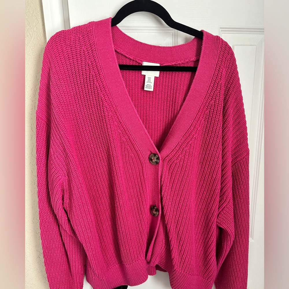 H&M Vibrant Pink Knit Sweater